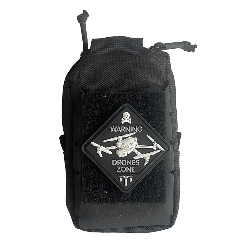 Parche bordado táctico piloto de dron – Aviso zona UCAV para mochila - imagen 5