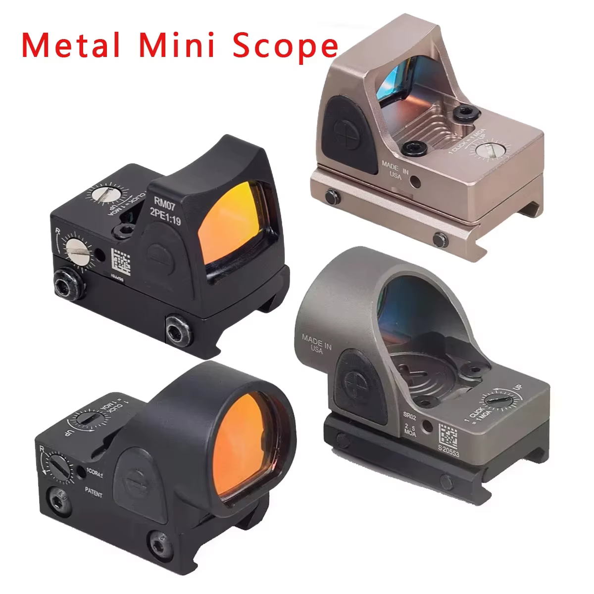 Visor red dot táctico minivisor para Glock 17 y AR-15