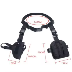 Funda táctica para pierna con cinturón y correa, caza outdoor