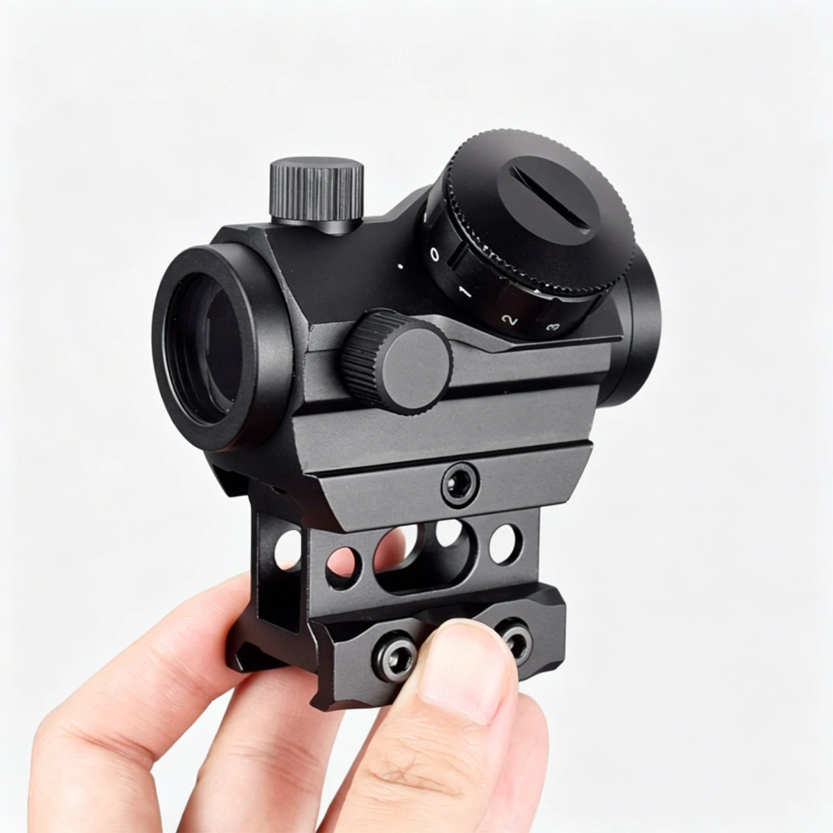 Mira roja reflex metálica ajustable para riel Picatinny AR15 - imagen 3