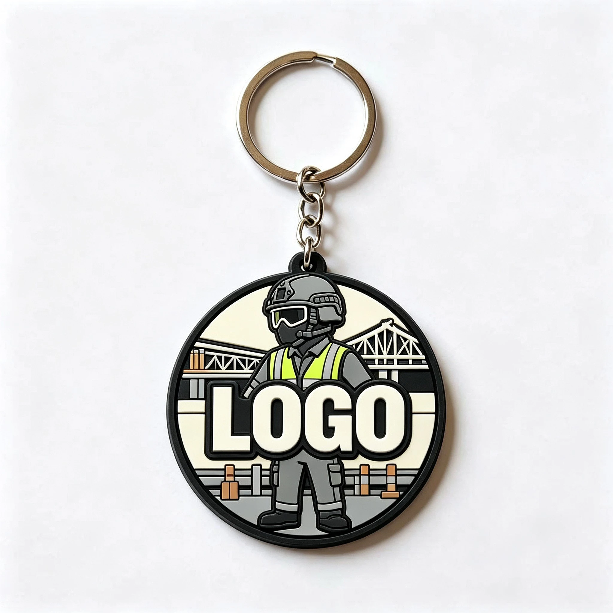 Llavero táctico PVC personalizado – anillas metálicas para empresas y regalos - imagen 4
