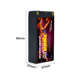 Batería LiPo 2S 7.6V 7000mAh 120C para coche RC 1/10 – TERANTY