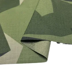 NYCO 5050 tela camuflaje geométrico sueco ripstop algodón nailon