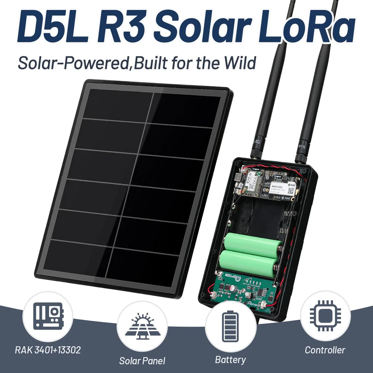RAK WisMesh kit repetidor LoRa mesh Meshtastic nRF52840 PA - imagen 2