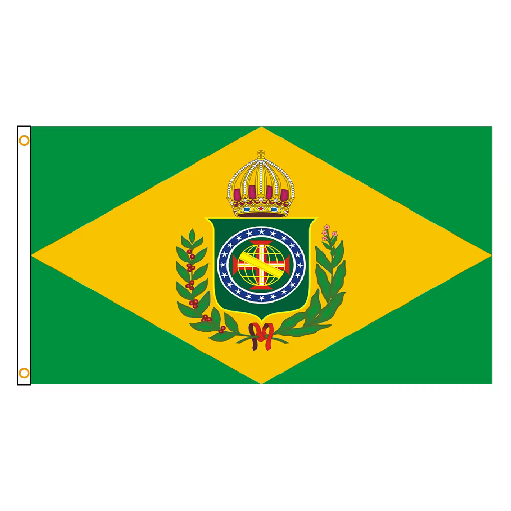 Bandera Imperio Brasileño para decoración y coleccionismo de pared