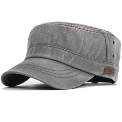 Gorra táctica militar copla plana algodón lavado vintage