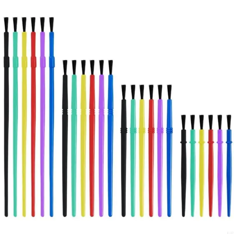 Pinceles de pintura lavables infantiles con agarre ergonómico - imagen 2