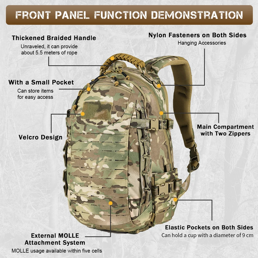 Mochila táctica VOTAGOO Assault Dragon Egg 2ª Gen camuflaje - imagen 4