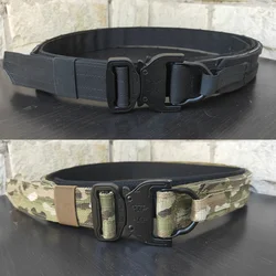 Cinturón táctico MOLLE Multicam Airsoft doble capa para batalla