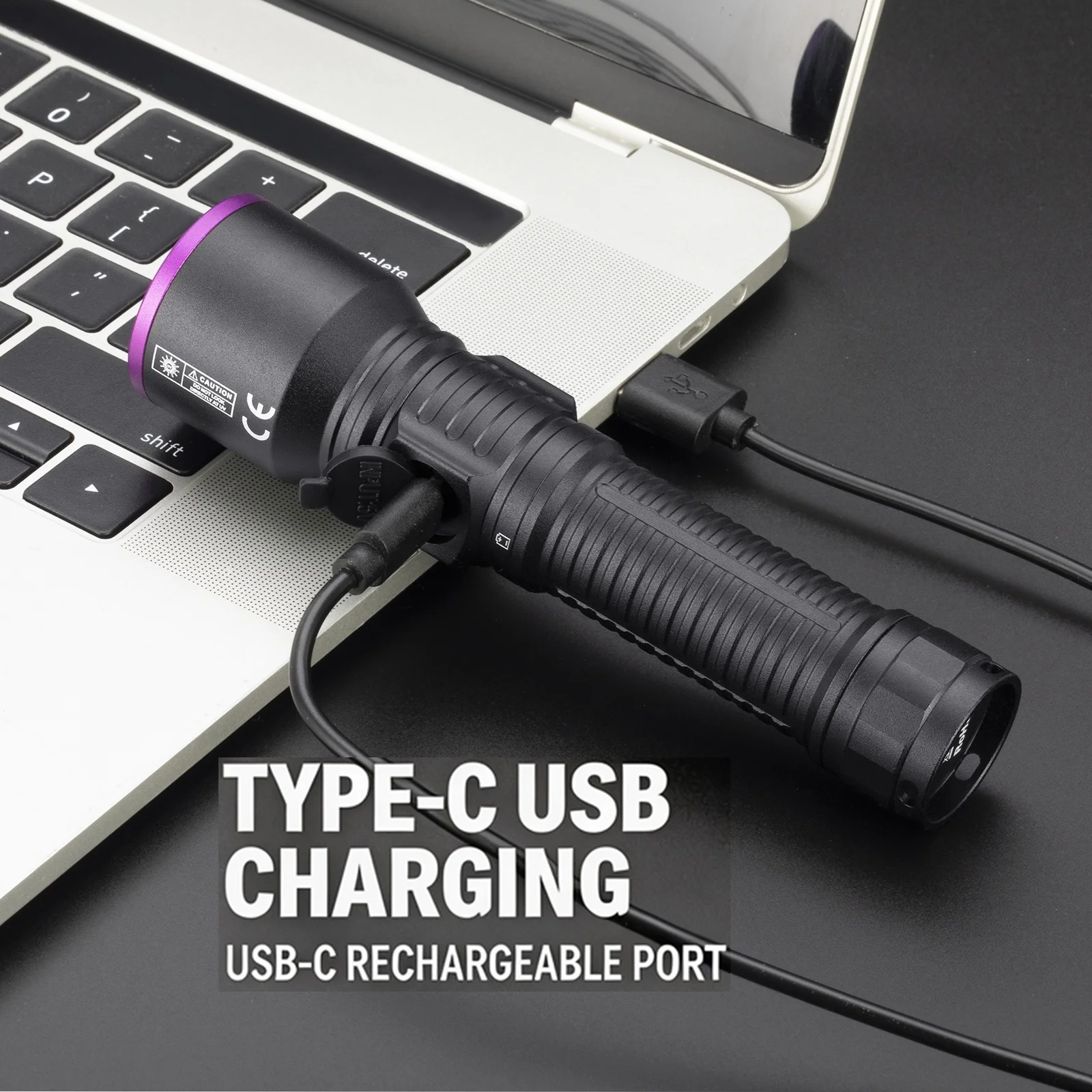 Alonefire Linterna UV luz negra recargable USB para manchas y hongos - imagen 4