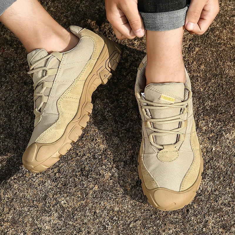 Zapatillas tácticas impermeables antideslizantes para senderismo otoño - imagen 3