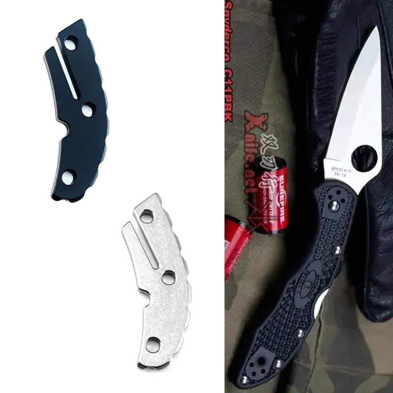 Espaciador trasero de titanio compatible con Spyderco Delica 4 - imagen 4