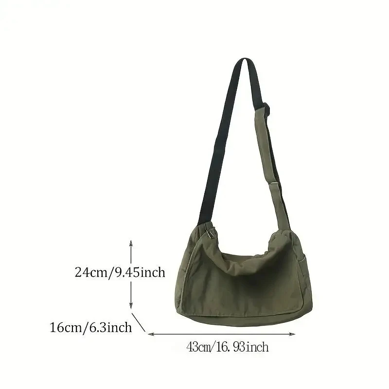 Bolsa táctica de mensajero vintage en lona para caza y aire libre - imagen 2