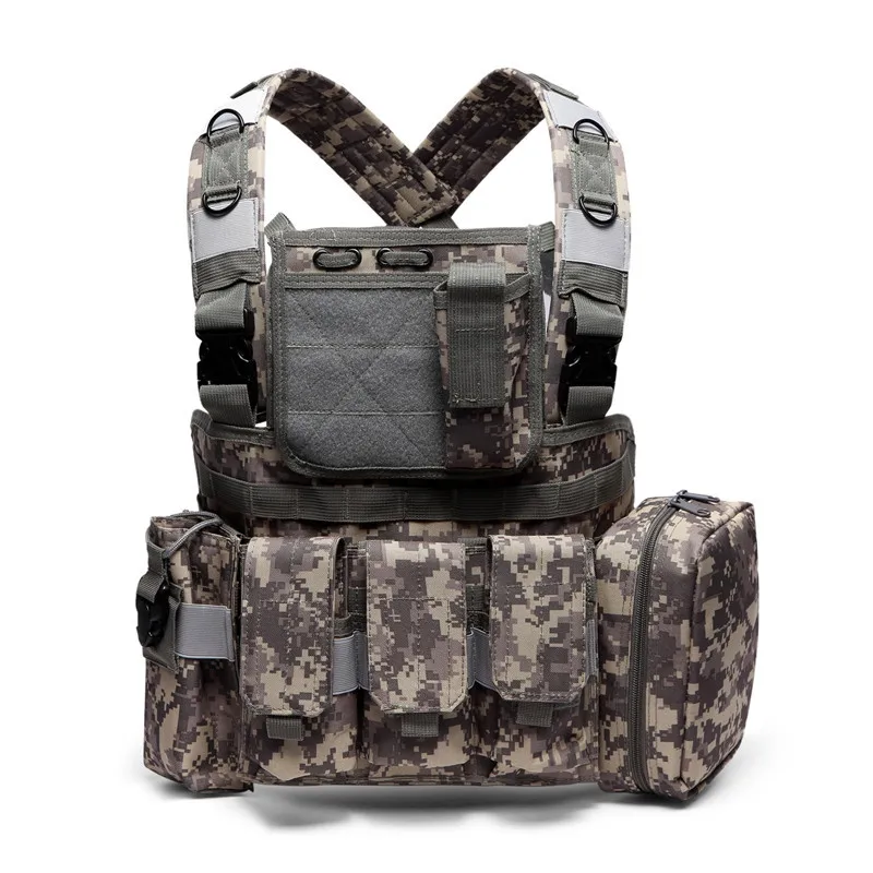 Chaleco táctico RRV en nylon 600D con acabado camuflaje