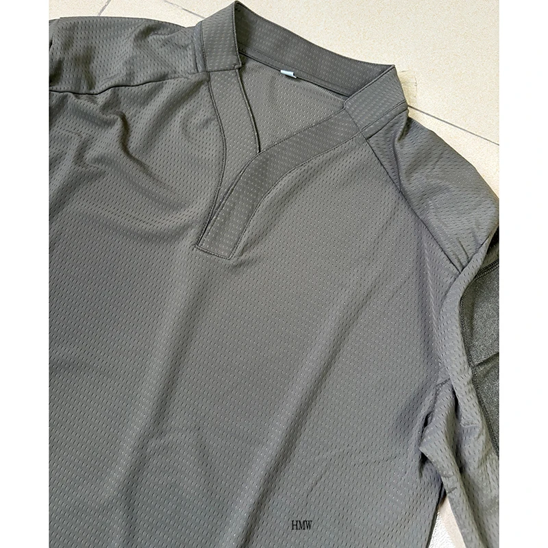 VS Top camiseta táctica de manga larga negra cuello V secado rápido - imagen 5