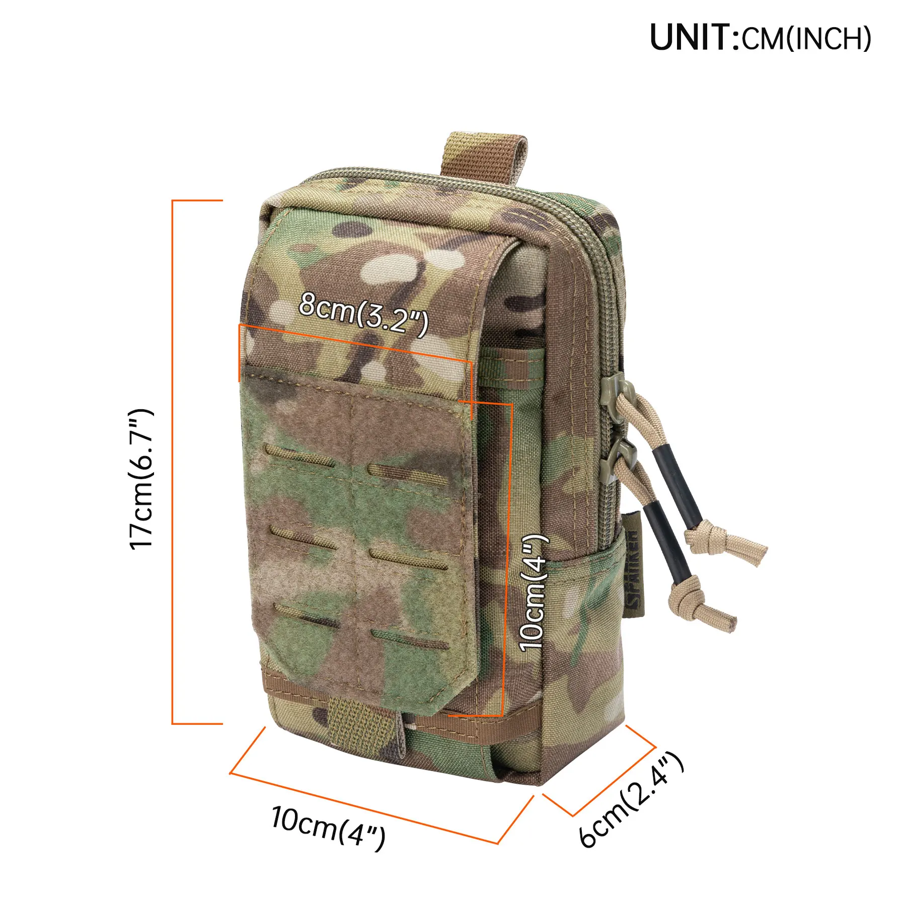Bolsa táctica MOLLE EDC – Riñonera multiusos con cremallera para airsoft - imagen 5