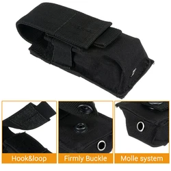 Portacargador táctico doble MOLLE para pistola, linterna y cuchillo