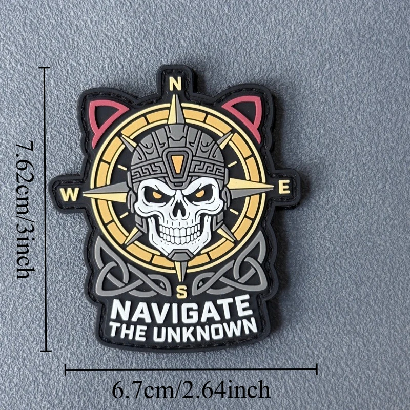 Parche táctico esqueleto PVC con Velcro – Insignia MOLLE para chalecos y prendas - imagen 5