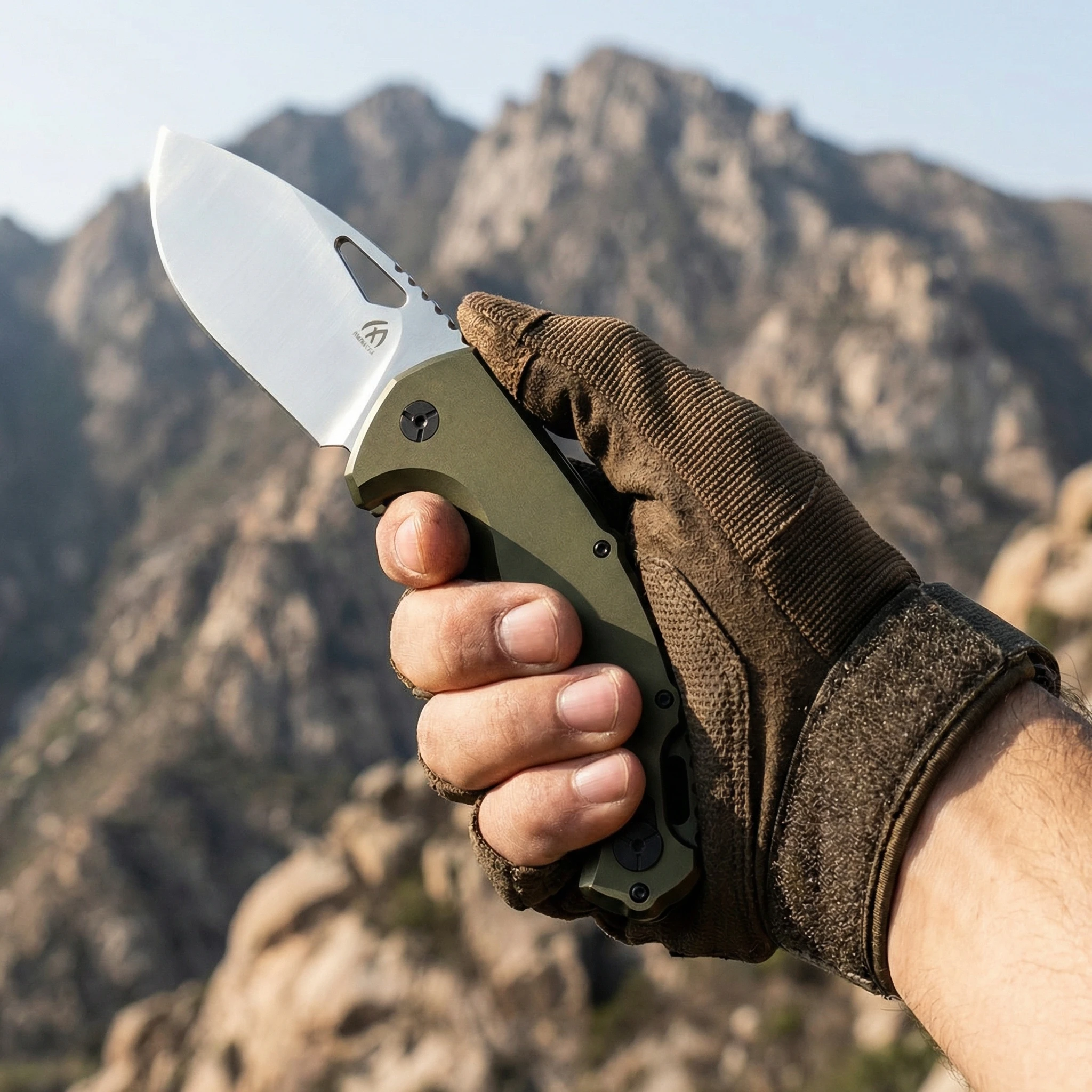 Cuchillo plegable táctico de emergencia para senderismo y camping - imagen 5
