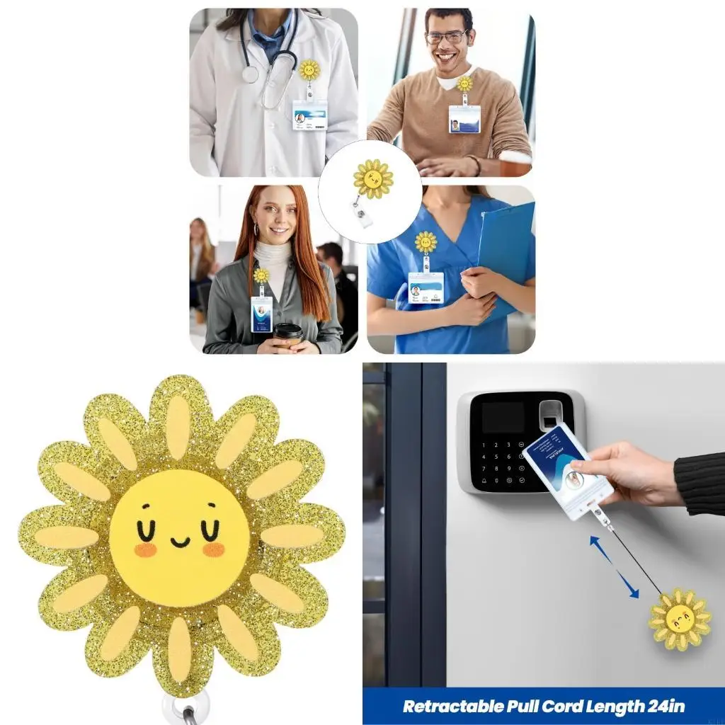 Portatarjetas retráctil con clip y soporte identificación - imagen 5