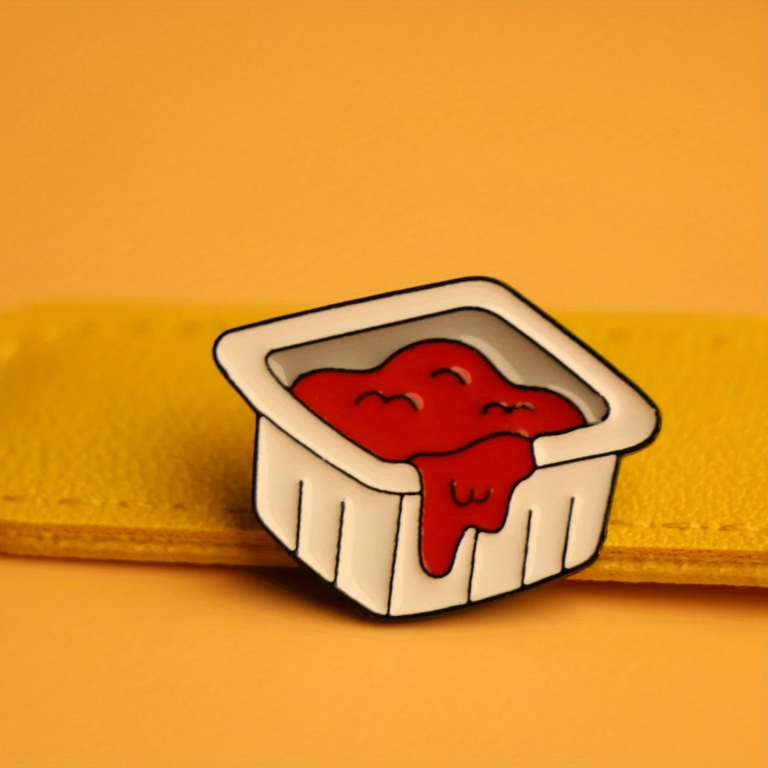 Broche para mochila botella de ketchup abierta peculiar - imagen 3