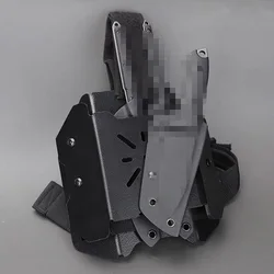 Funda Kydex táctica para muslo con placa fija y EDC