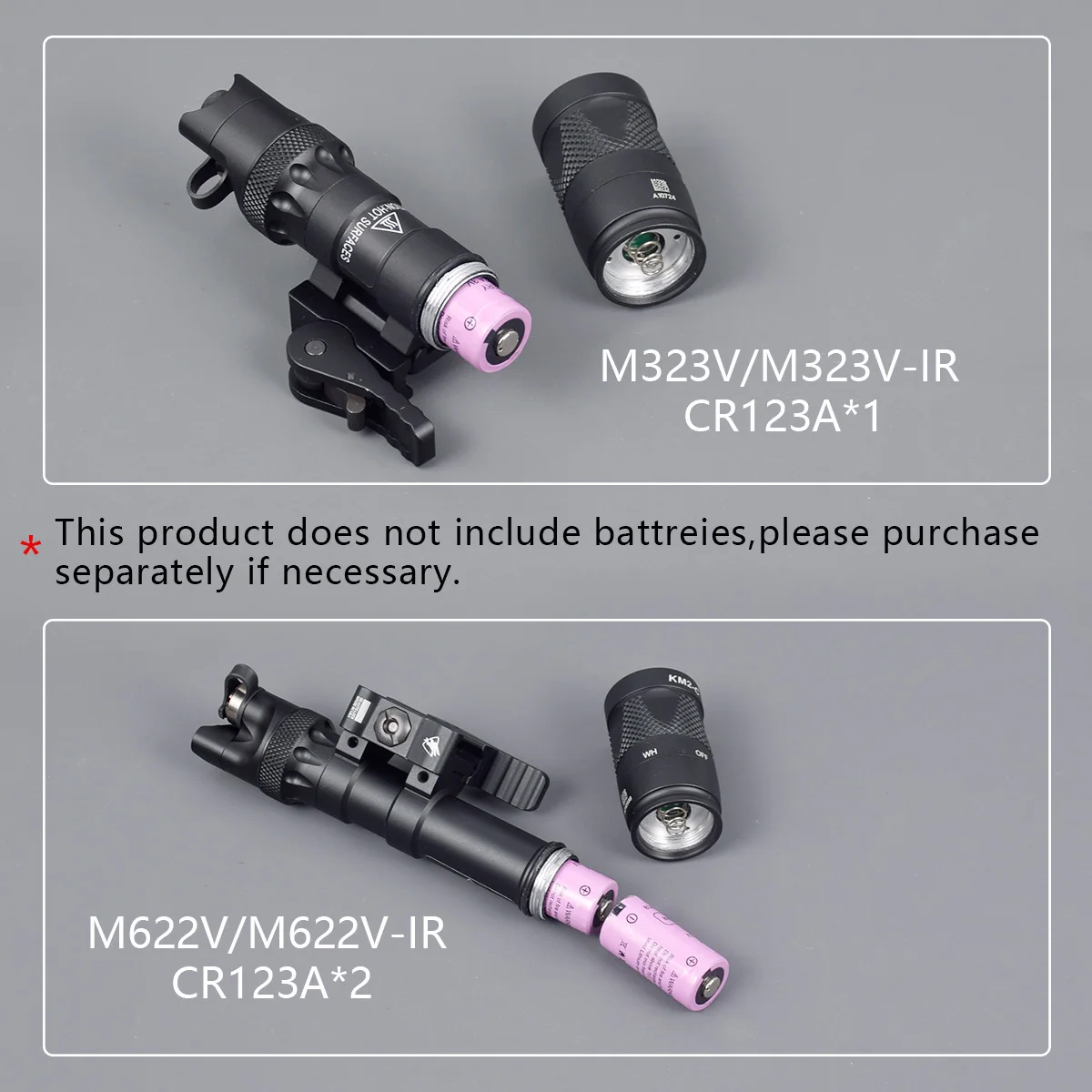 Linterna táctica Surefire M600B de aluminio con botón de presión - imagen 3