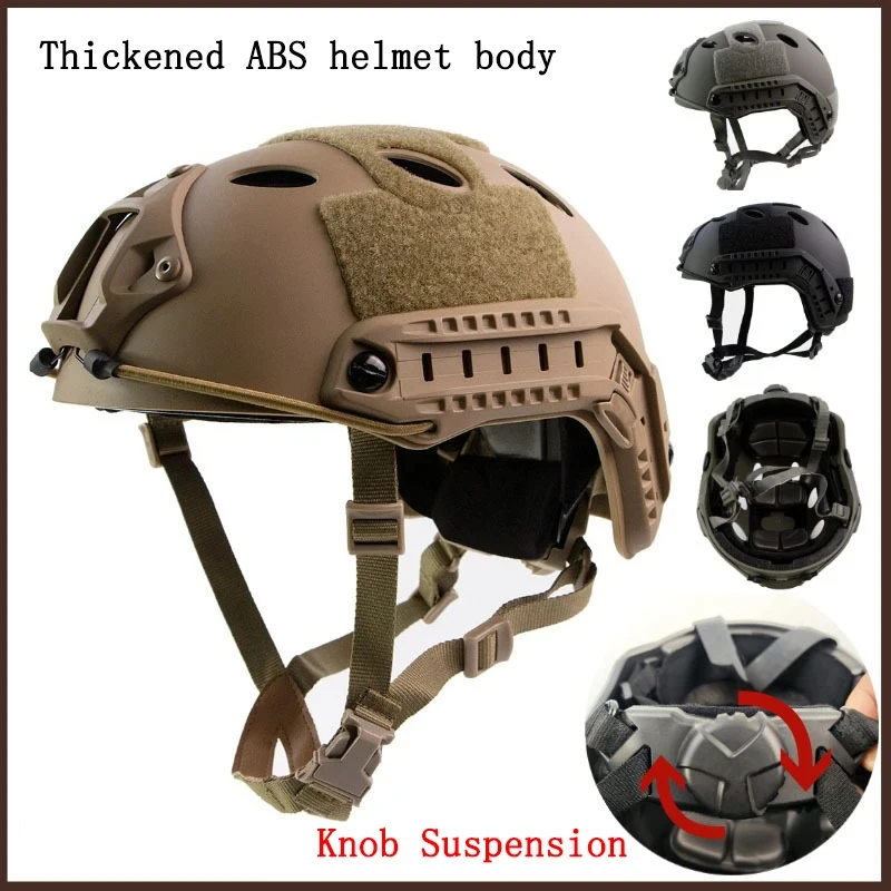 BOOIU Casco táctico Airsoft rápido ABS para exteriores