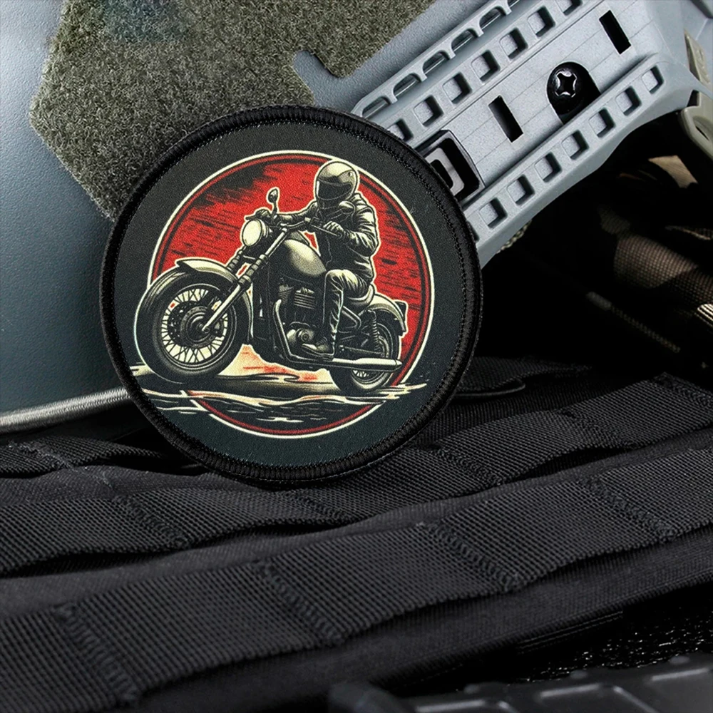 Parche táctico de morale para motociclistas, emblema militar chevron