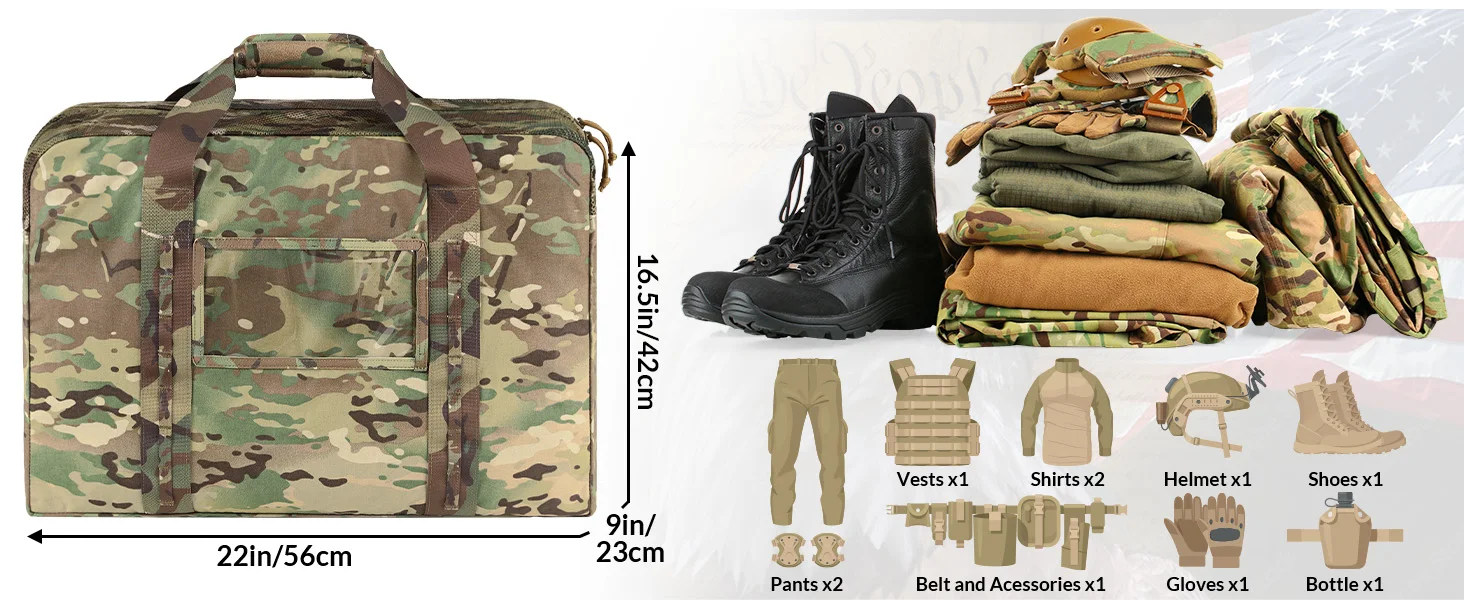 Aspecto exterior táctico con sistema de velcro
