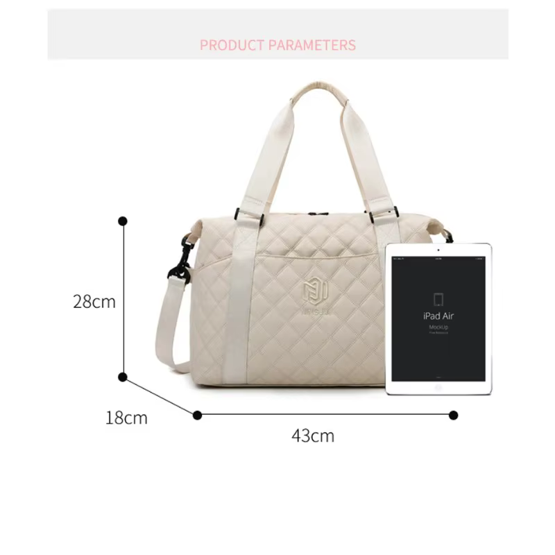 Bolso deportivo estilo Oxford con cierre y compartimento principal