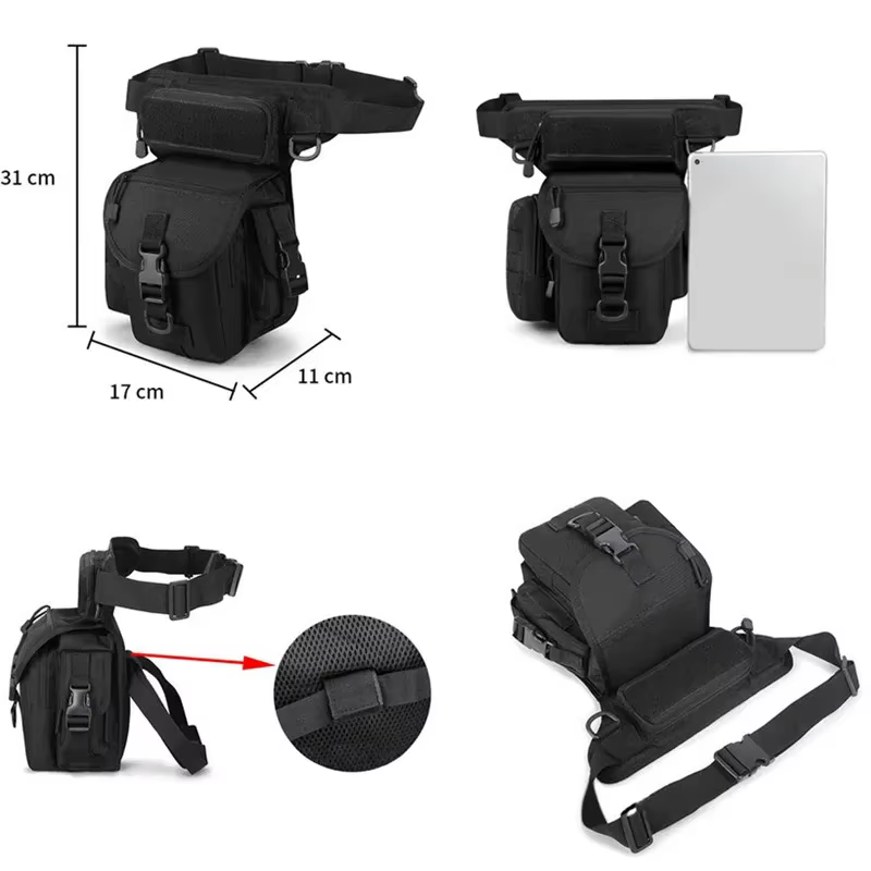 Bolsa de pierna MOLLE táctica: riñonera EDC para caza y senderismo - imagen 5
