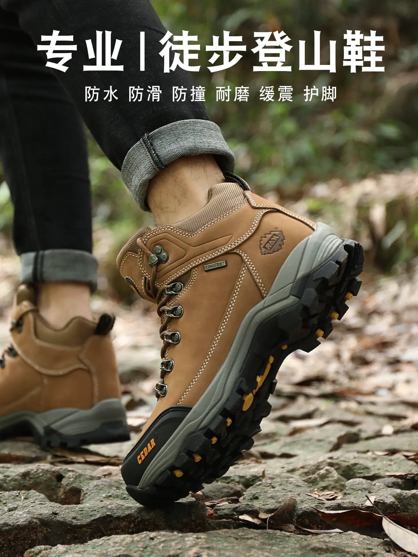 RAN Botas de senderismo cuero vacuno para hombre - imagen 4