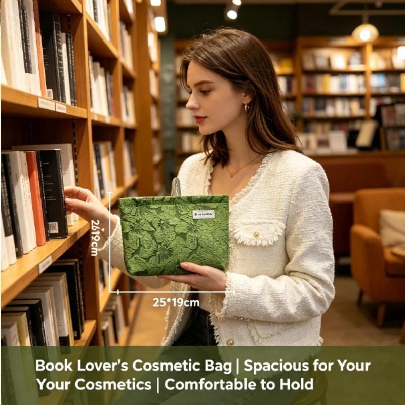 Neceser viaje portátil capacidad maquillaje – Bolsa cosmética relieve 3D - imagen 3