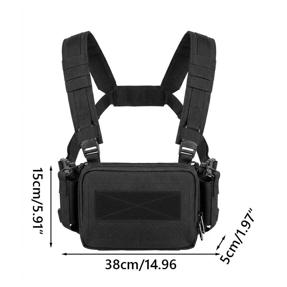 Arnés táctico de pecho ajustable con bolsas para cargadores - imagen 5