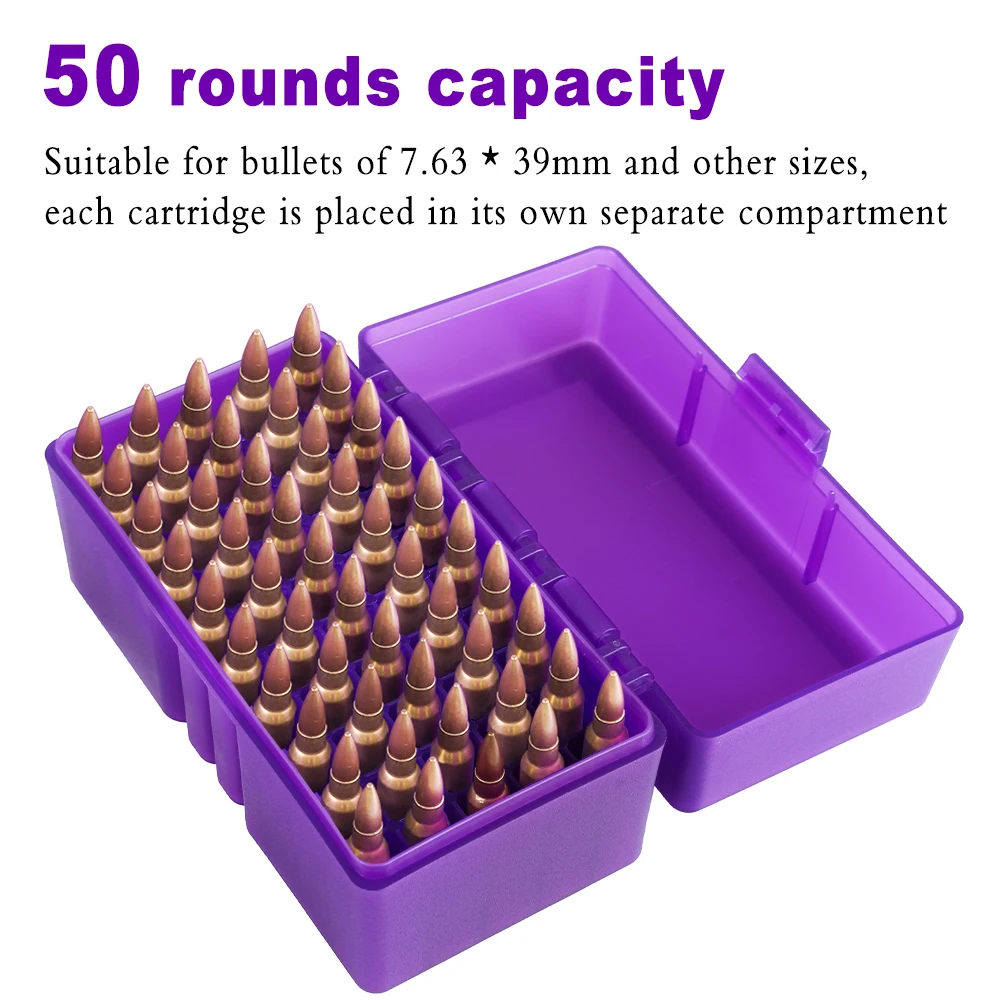 Caja rígida para munición de rifle 7,62x39, 5,56x45 y .223 Rem - imagen 3