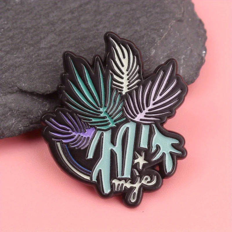 Reverie pin esmaltado botánico de hojas degradadas - imagen 5