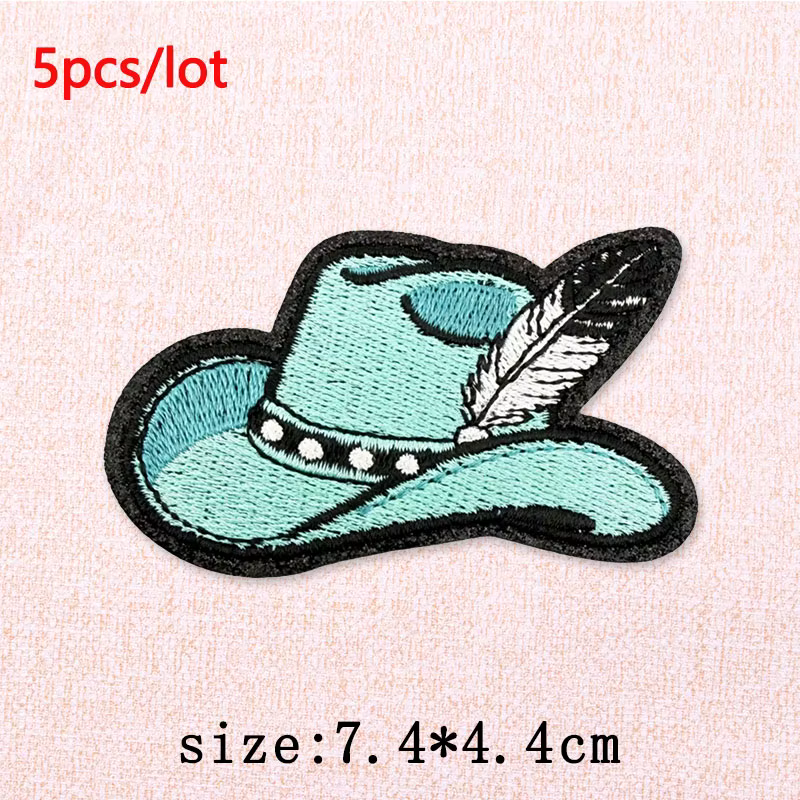 Parche termoadhesivo flor estilo vaquero turquesa bordado Mamá para ropa - imagen 2