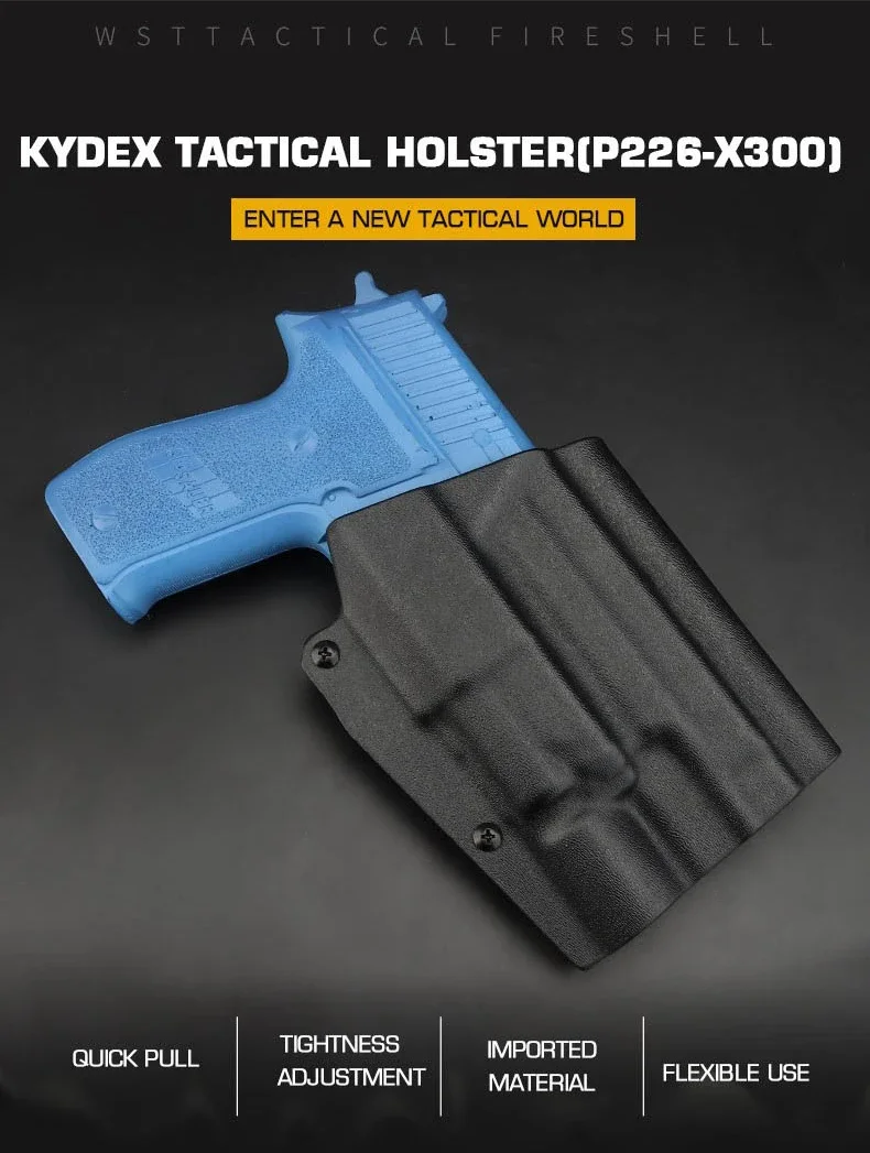 Funda táctica de Kydex para Sig Sauer P226 con luz X300