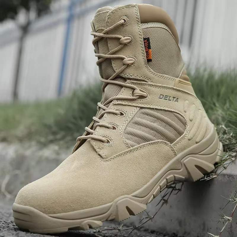 Botas tácticas impermeables cuero hombre combate desierto - imagen 2