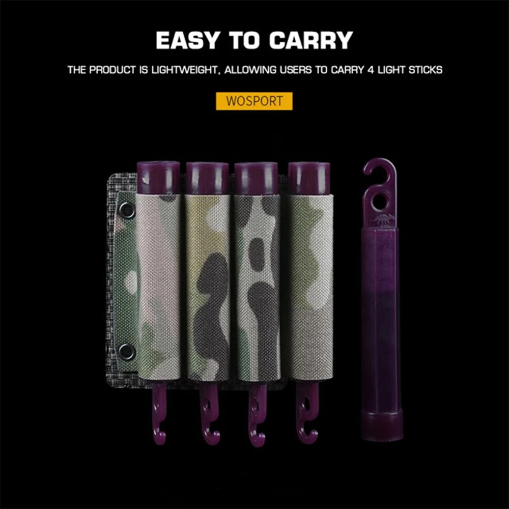 Porta barritas luminosas MOLLE bolsa táctica para chaleco y cinturón - imagen 2