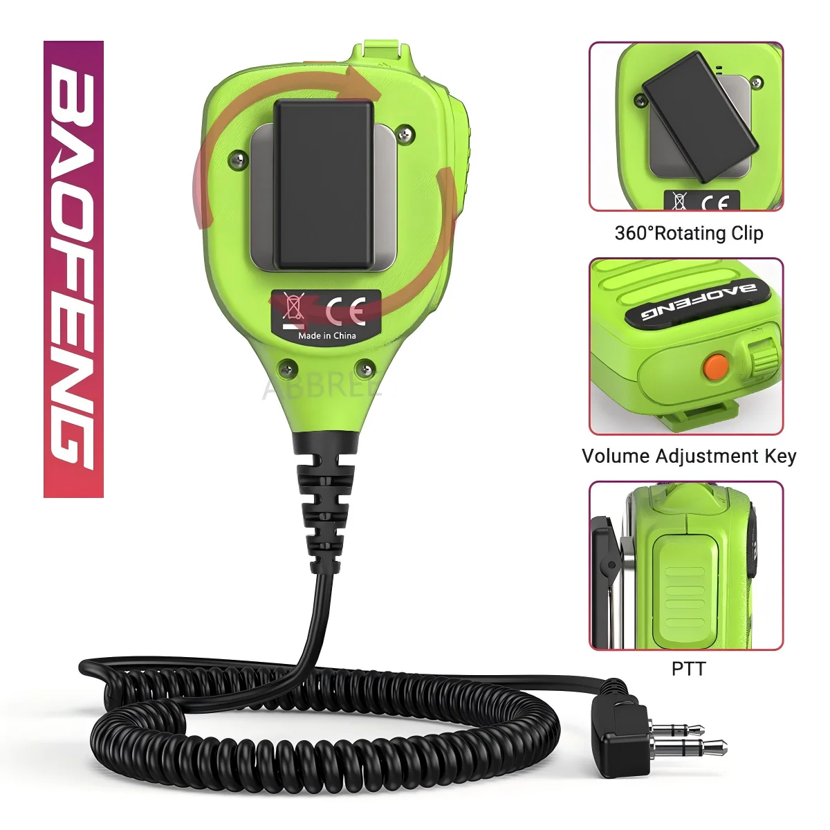 BAOFENG BF-850 Micrófono PTT con altavoz de hombro para walkie talkie - imagen 3