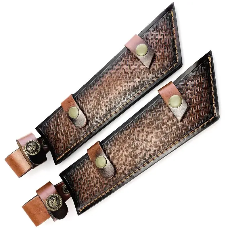Funda de cuchillo cuero vaca con hebilla para hoja fija - imagen 4