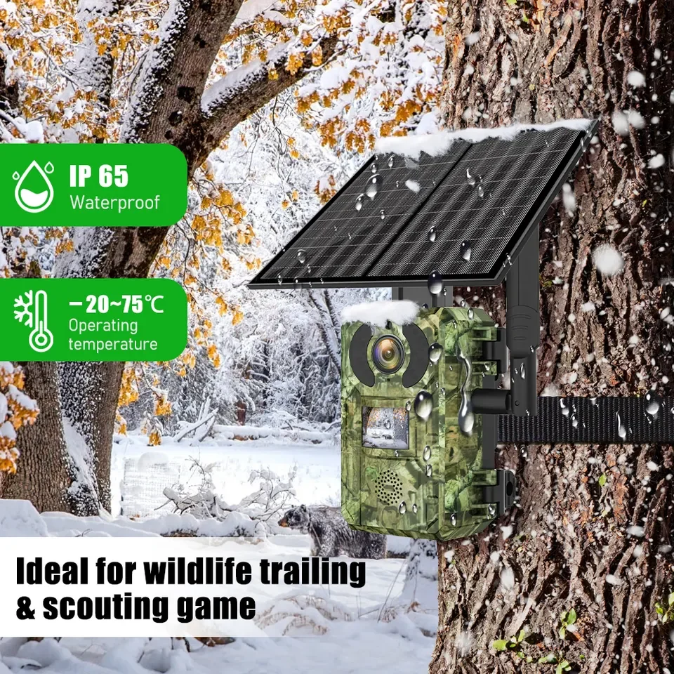 Cámara de vigilancia solar PIR con audio bidireccional y visión IR - imagen 3