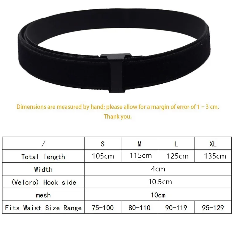 Cinturón táctico interior nylon 4 cm – Ideal servicio y senderismo - imagen 3