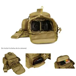 Bandolera táctica MOLLE camuflaje para senderismo