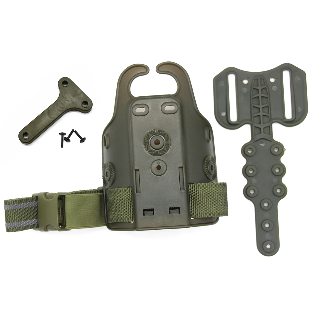 Plataforma drop leg MOLLE verde con arnés de pierna - imagen 2