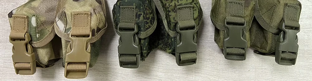 Bolsa rusa EMR A-tacs FG camuflaje RGD-5 de doble granada, nailon 1000D