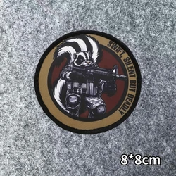 Parche táctico castor cuervo – bordado militar termoadhesivo