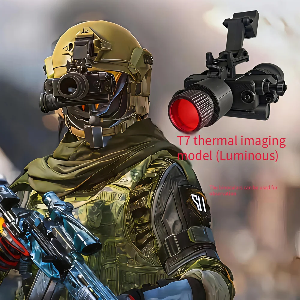 Soporte táctico para casco con cámara termográfica T7 y luz roja - imagen 4